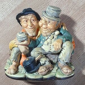 Vintage 70s Chalkware Hobo Wall Hanging Decor Goblincore Unique Bohemian Retro